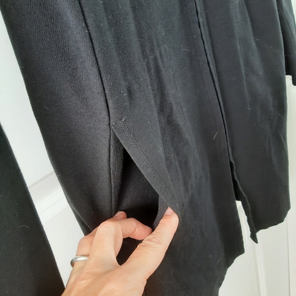 Eileen Fisher Crepe Viscose Zip Front Tunic Hoodie - Picture 3 of 11